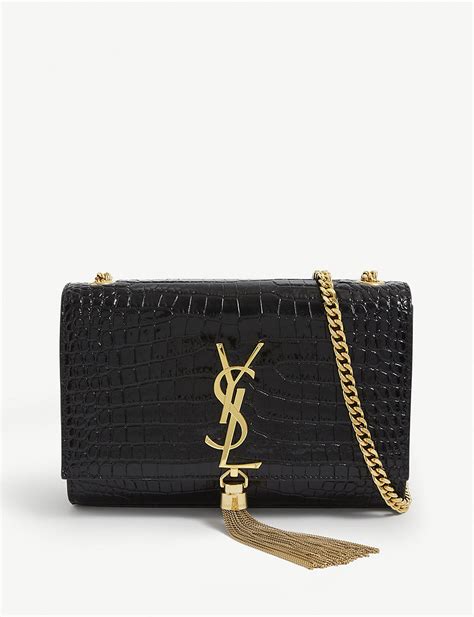 yves saint laurent tas crocodile bag